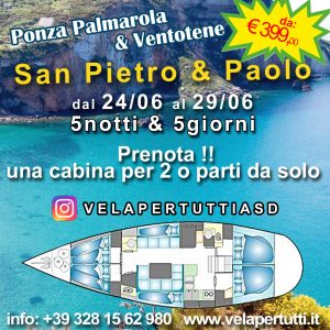 Cabin Charter Vacanze in barca a vela  per San Pietro e Paolo
